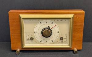 Airguide Barometer - Vintage Wooden Case Weather Instrument with Temp & Humidity Gauges