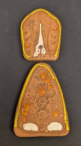 Mid Century Two Piece Dog Figurine Ceramic Wall Hanging