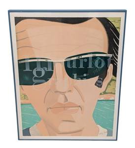 Alex Katz Self-Portrait - Framed & Signed