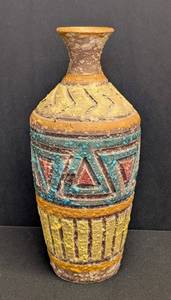 Vintage Italian Ceramic Vase - Hairline Crack on Lip