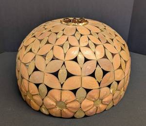 Vintage Mid Century Boho Chic Nature Seashell Lampshade