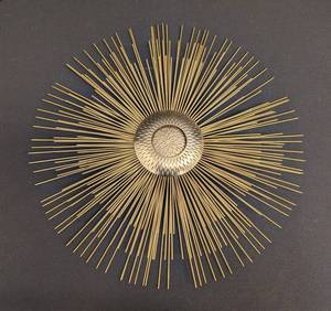 Vintage Curtis Jere Inspired Brutalist Brass Starburst Wall Hanging