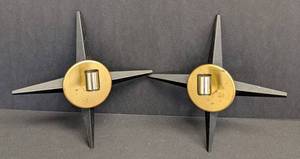 Pair of Vintage Metal Wall Candle Holders