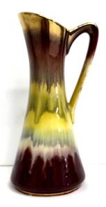 Vintage West Germany Tulip Drip-Glaze Ceramic Vase - 1960s-1970s