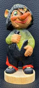 Henning Eagleson Troll - Hand-Carved Norwegian Folk Art Figurine