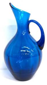 Winslow Anderson for Blenko 991 Peacock Blue Water Pitcher
