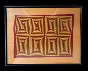 Framed Vintage Kuna Indian Mola Panel