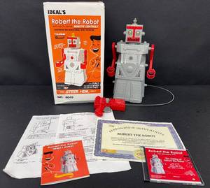 Ideal Robert the Robot Remote Control Toy with Box, Manuals, and Certificate