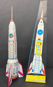 Vintage Holdraketa Tin Rocket Toy with Original Box
