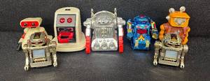 Collection of 7 Vintage Robot Toys, Assorted Styles