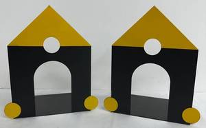 Pair of Post Modern House Bookends