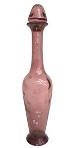Vintage Mid Century Amethyst Genie Bottle Decanter, Made in Spain