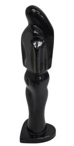 Vintage Solid Black Onyx Romantic Couple on a Heart Base