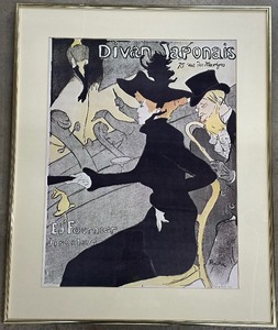 Framed Art Print of Divan Japonais (1893) by Henri de Toulouse-Lautrec
