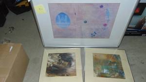 lot 7 image: 3- Framed Prints. 2- 16 x16 Margret Beckoman and other one is 27 x34.5