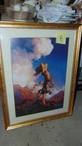lot 8 image: Reproduction Maxfield Parrish Print. 30 x 23