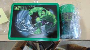 lot 107 image: Hulk Lunch Box with Thermos- New