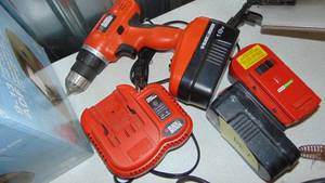 lot 139 image: Black and Decker Drill, Batteries and Charger