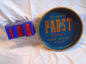 lot 108 image: Very old Pabst tray. Very nice shape. As shown.