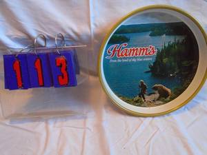 lot 113 image: 1970s Hamms beer tray. Nearly new condition. As shown.
