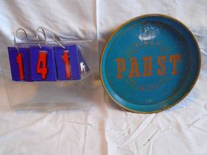 lot 141 image: Old Pabst tray. Front good shape. Back well used. As shown.