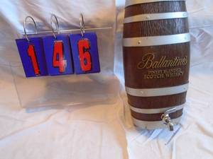lot 146 image: Ballentine Scotch Barrel sign. Approx 16� tall. Plastic. As shown.