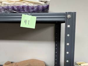 Black Metal Five-Shelf Storage Rack - Contents not included.