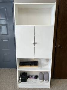lot 13 image: White Storage Cabinet with Shelves and Doors, 72x30x12 in. - Contents not included.