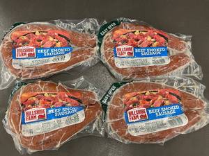 lot 85 image: H - Hillshire Farm Beef Smoked Sausage 12 oz - 4-Pack