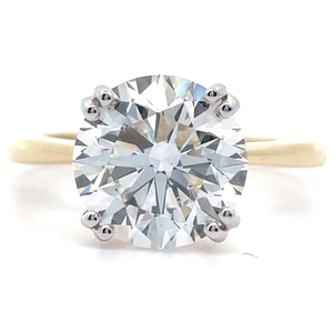 lot 6 image: 5 Carat Diamond Solitaire Ring in 14k Yellow Gold Retail $6,495 VIDEO