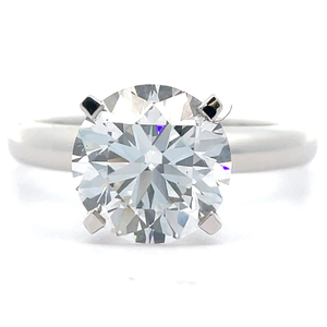 lot 11 image: 3 Carat Diamond Round Solitaire Engagement Ring in 14k White Gold Retail $4,495 VIDEO