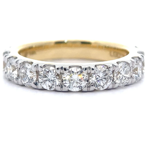 lot 22 image: 2 Carat Diamond Semi-Eternity Band in 14k Yellow Gold Retail $4,995 VIDEO