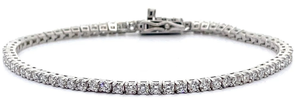 lot 40 image: Classic 3 Carat Diamond Tennis Bracelet VIDEO