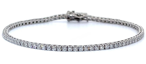 lot 56 image: 2 Carat Diamond Tennis Bracelet in 14k White Gold Retail $3,995 VIDEO