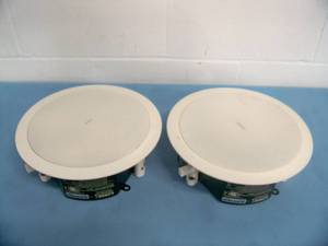 lot 78 image: (2) QSC Low-Profile In-Ceiling Speakers
