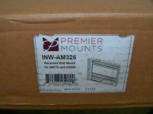 lot 94 image: Premier Mounts INW-AM325 Recessed Wall Mount - NEW IN BOX