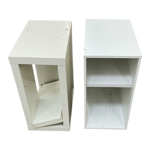 lot 24 image: 2 Wood Corner Shelf