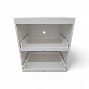 lot 54 image: 2 cubby storage with pullout drawers 30x24x34