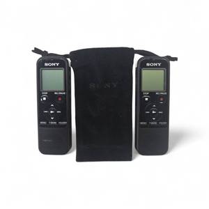 lot 58 image: 2 Sony ICD-PX440 Stereo IC Digital Voice Recorder.
