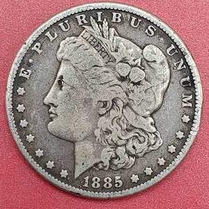 lot 30 image: 1885 Morgan Silver Dollar--90% Silver