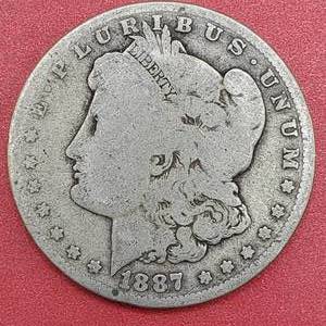 lot 32 image: 1887-O Morgan Silver Dollar--90% Silver