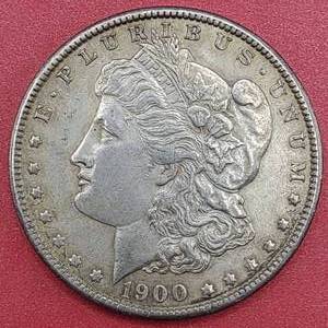 lot 37 image: 1900 Morgan Silver Dollar--90% Silver