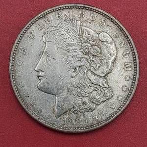 lot 40 image: 1921-D Morgan Silver Dollar--90% Silver