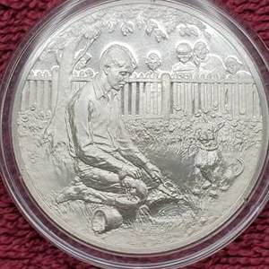 lot 46 image: 1974 Franklin Mint Sterling Silver Medallion--.88 toz Actual Silver Weight,in Airtite