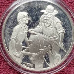lot 47 image: 1974 Franklin Mint Sterling Silver Medallion--.88 toz Actual Silver Weight,in Airtite