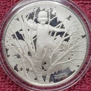 lot 50 image: 1974 Franklin Mint Sterling Silver Medallion--.88 toz Actual Silver Weight,in Airtite