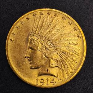 1914-D Indian Head $10 Gold Coin