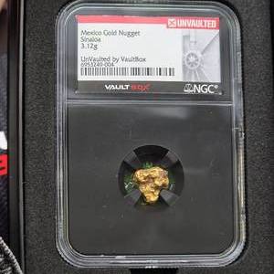 3.12 Gram Gold Nugget; Authenticated Vault Box