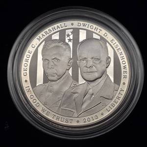lot 119 image: 2013 5-Star Generals Commemorative Proof Silver Dollar - US Mint