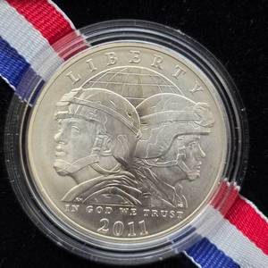 lot 121 image: 2011-S United States Army Commemorative Silver Dollar - US Mint